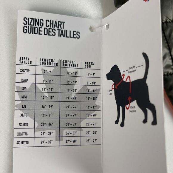 Pajar Pup Seymour Lightweight Dog Puffer Jacket Military Green Orange Size Small - Picture 8 of 12